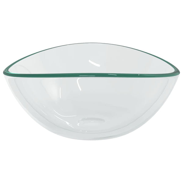Transparentes Waschbecken aus Hartglas, 54,5 cm