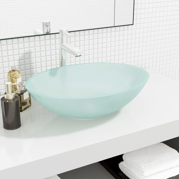 Matt Glas Waschbecken 50x37 cm