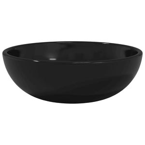 Schwarzes Hartglas Waschbecken 35x12 cm
