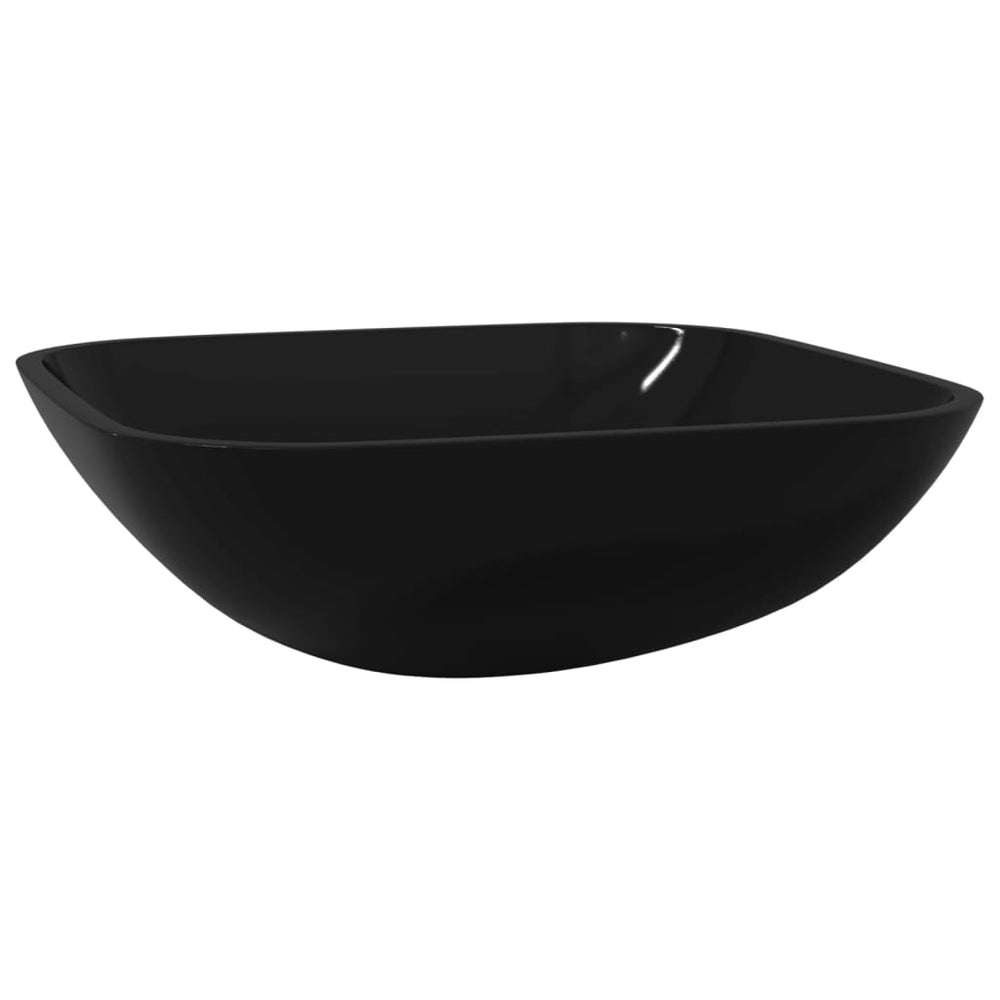 Schwarzes Glas Waschbecken 42x42 cm