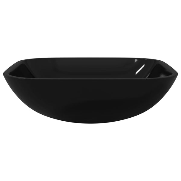 Schwarzes Glas Waschbecken 42x42 cm