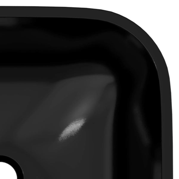 Schwarzes Glas Waschbecken 42x42 cm