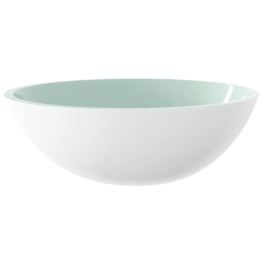 Weißes Glas Waschbecken 50x37 cm
