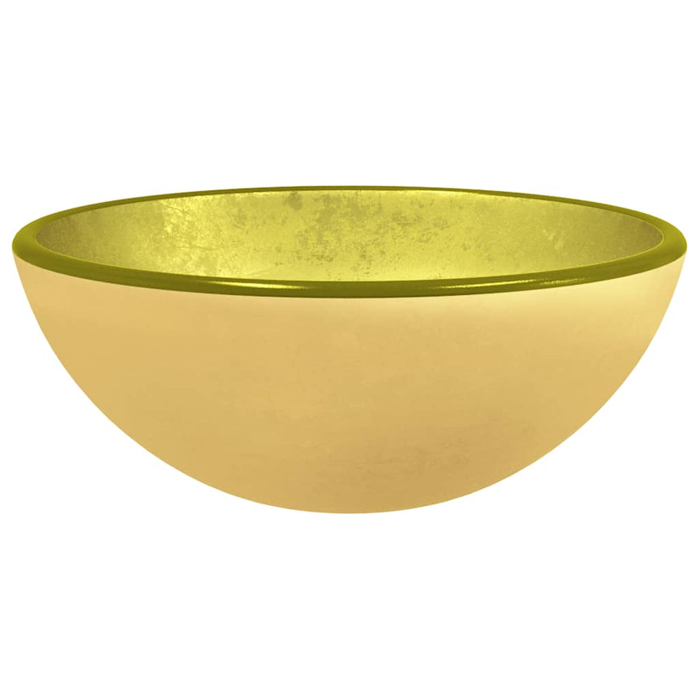 Goldenes Hartglas Waschbecken - 30x12 cm