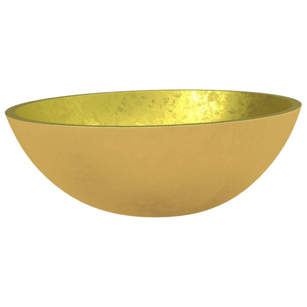 Gold Glas Waschbecken - 50x37x14 cm