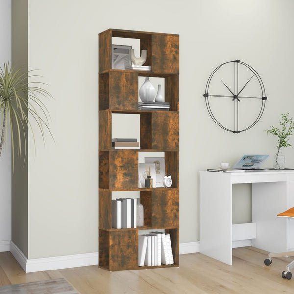 Bücherregal Raumteiler Räuchereiche 60x186 cm