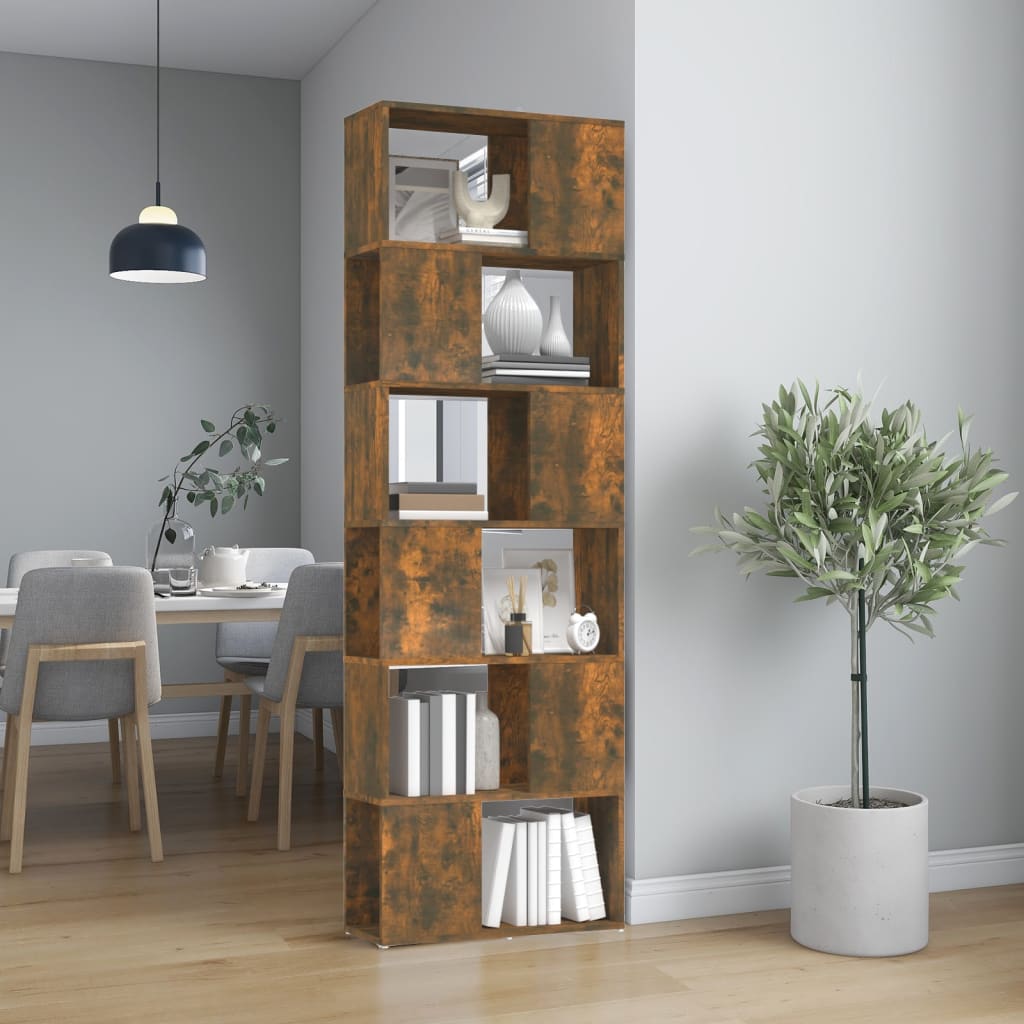 Bücherregal Raumteiler Räuchereiche 60x186 cm