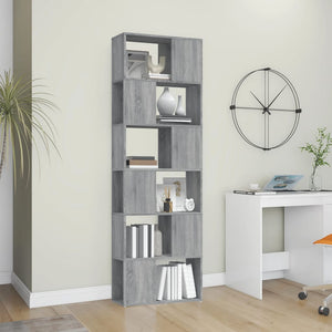 Graues Bücherregal Sonoma 60x24x186 cm