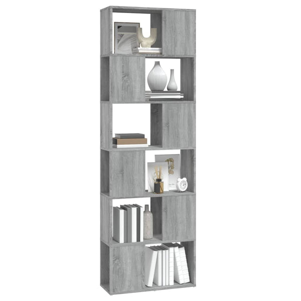 Graues Bücherregal Sonoma 60x24x186 cm