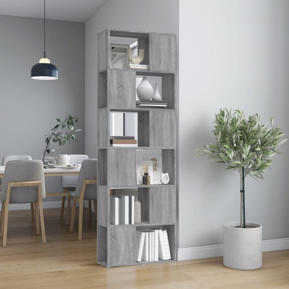 vidaXL Étagère/Séparateur de pièce Gris Sonoma 60x24x186 cm
