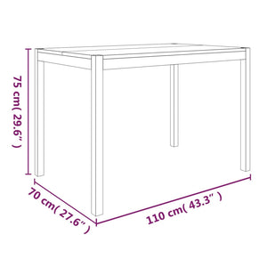 Akazie Esstisch Massivholz 110x70 cm