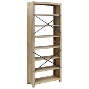 Massivholz Bücherregal Akazie 80x200 cm