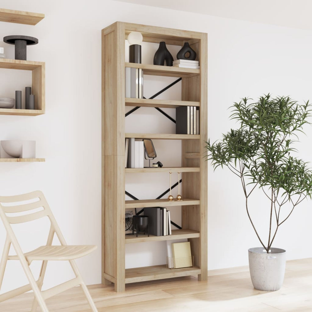 Massivholz Bücherregal Akazie 80x200 cm