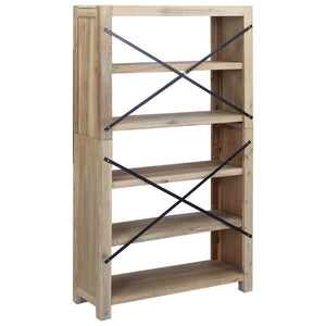 Akazie Bücherregal Massivholz 80x140 cm