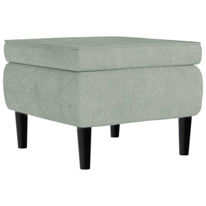 vidaXL Fauteuil d'appoint avec repose-pieds velours gris clair