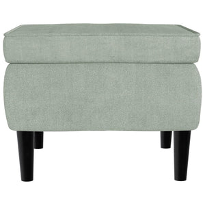 vidaXL Fauteuil d'appoint avec repose-pieds velours gris clair