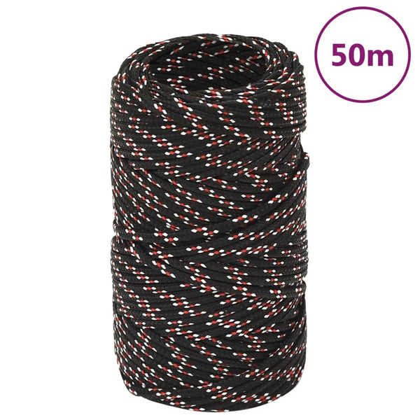 Bootsseil Schwarz 2 mm 50 m Polypropylen