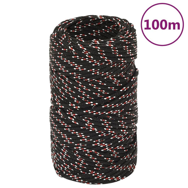 Bootsseil Schwarz 2 mm 100 m Polypropylen
