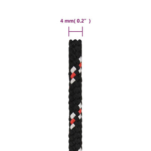 Bootsseil Schwarz 4 mm 250 m Polypropylen