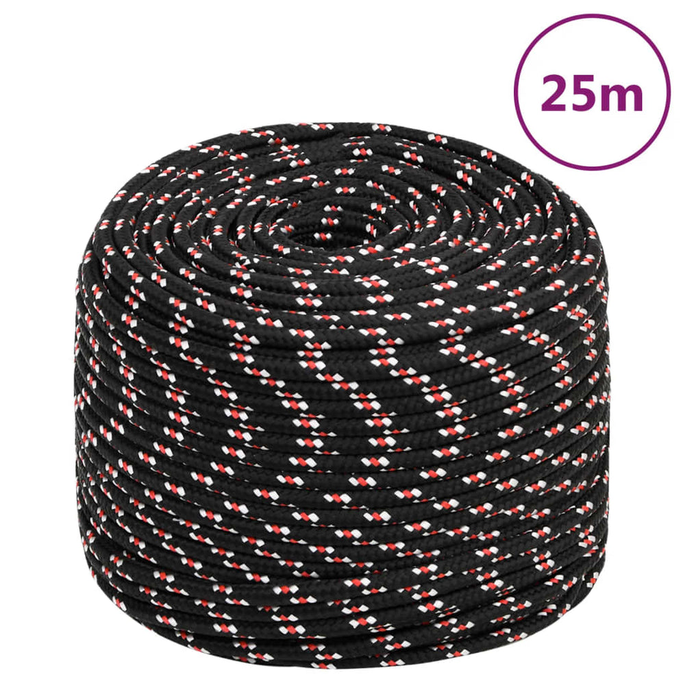 Bootsseil Schwarz 6 mm 25 m Polypropylen