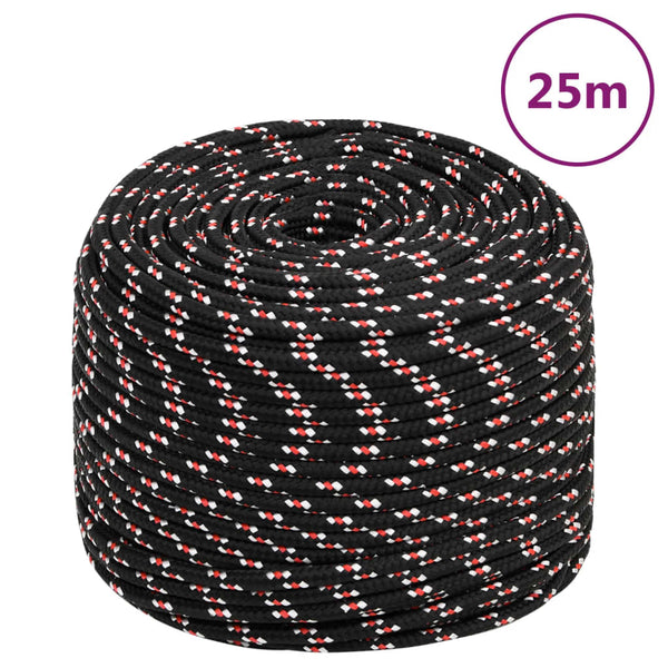 Bootsseil Schwarz 6 mm 25 m Polypropylen
