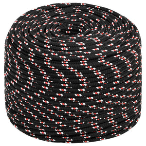 Bootsseil Schwarz 6 mm 25 m Polypropylen