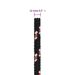 Bootsseil Schwarz 12 mm 25 m Polypropylen