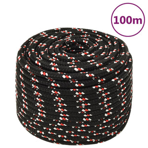 Bootsseil Schwarz 14 mm 100 m Polypropylen