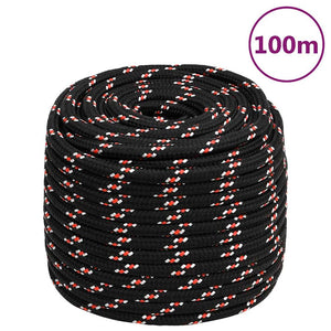 Bootsseil Schwarz 16 mm 100 m Polypropylen