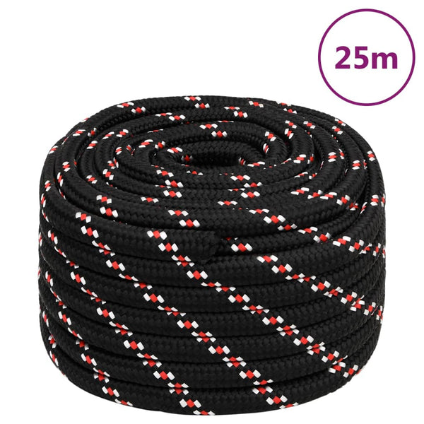 Bootsseil Schwarz 20 mm 25 m Polypropylen