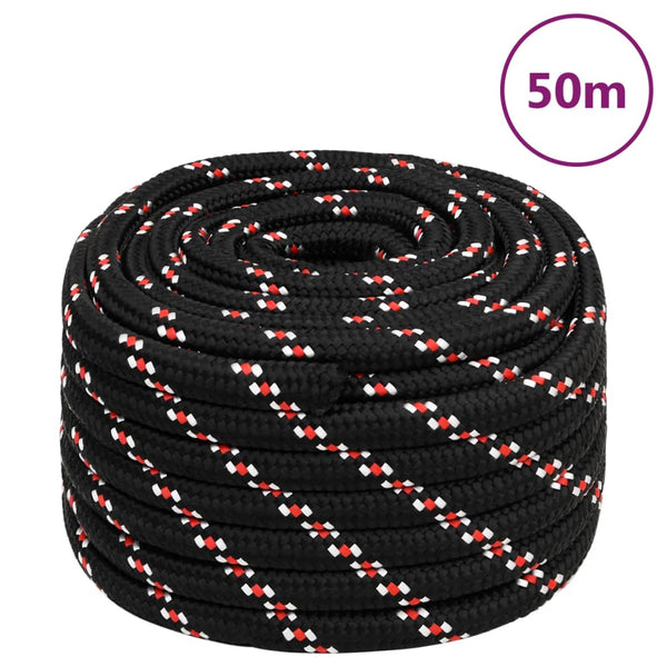 Bootsseil Schwarz 20 mm 50 m Polypropylen