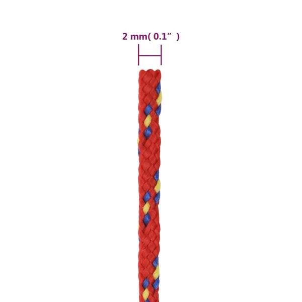Bootsseil Rot 2 mm 250 m Polypropylen