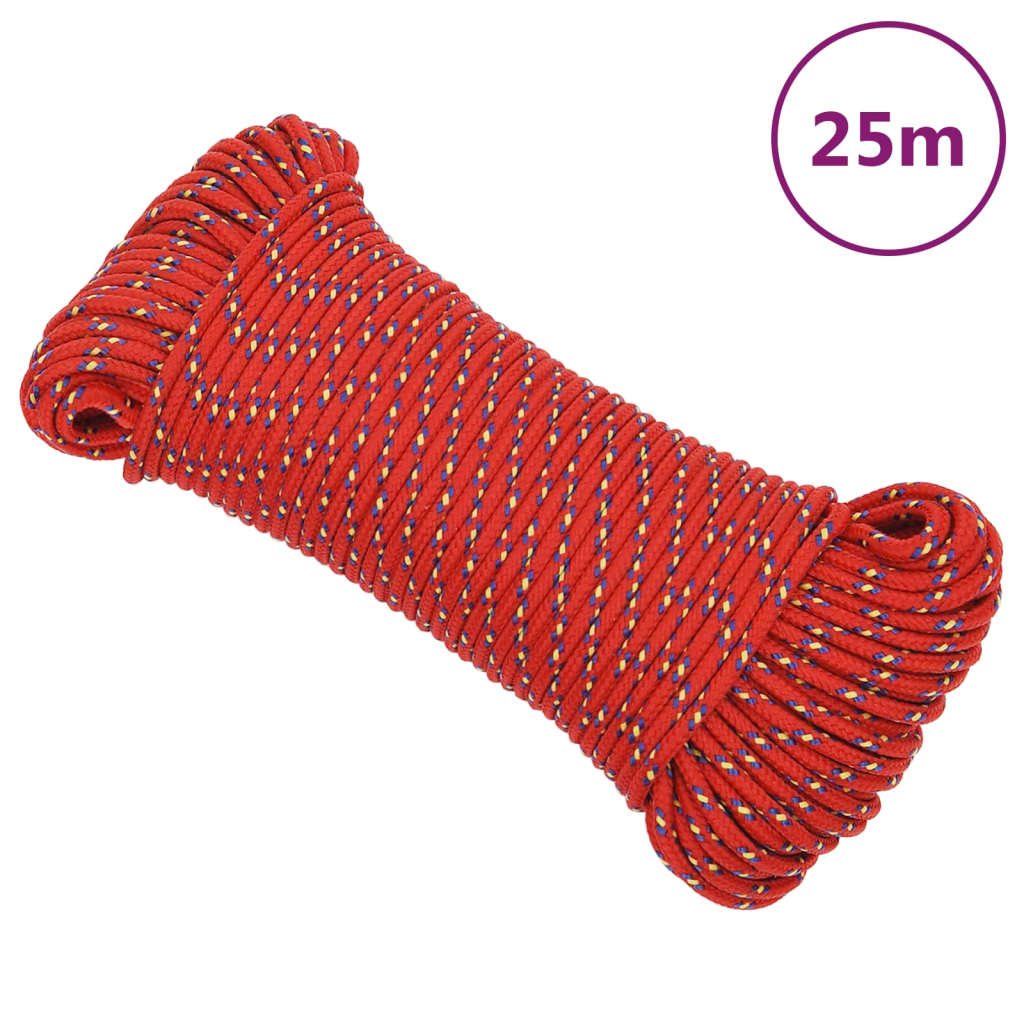 Bootsseil Rot 4 mm 25 m Polypropylen