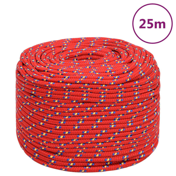 Bootsseil Rot 6 mm 25 m Polypropylen