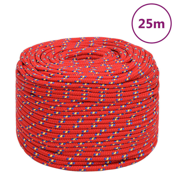 Bootsseil Rot 8 mm 25 m Polypropylen