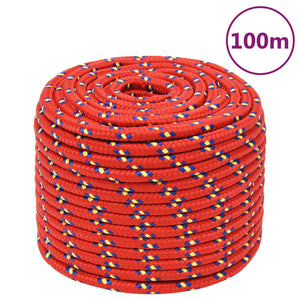 Bootsseil Rot 12 mm 100 m Polypropylen