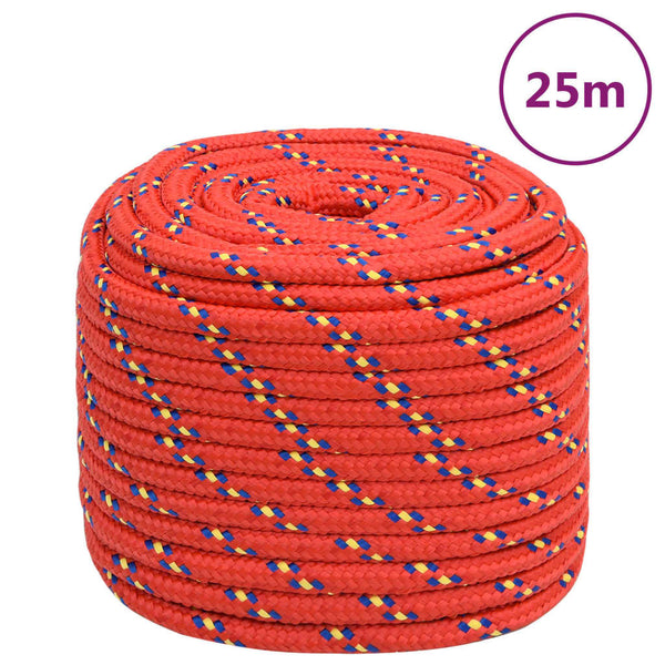 Bootsseil Rot 16 mm 25 m Polypropylen