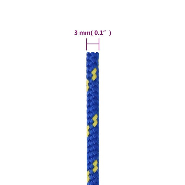Bootsseil Blau 3 mm 100 m Polypropylen