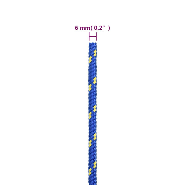 Bootsseil Blau 6 mm 25 m Polypropylen