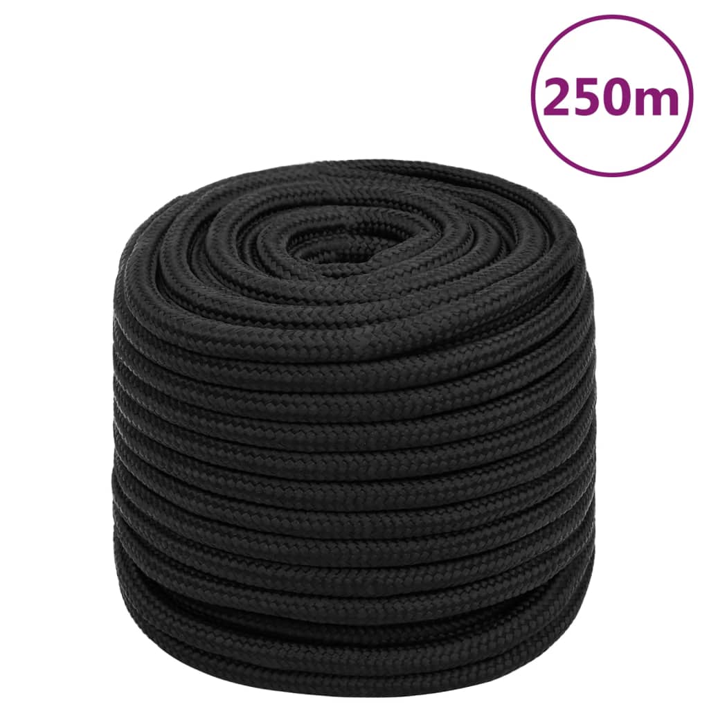 Bootsseil Schwarz 16 mm 250 m Polypropylen