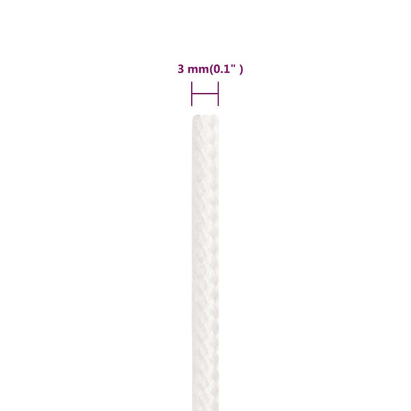 Bootsseil Weiß 3 mm 25 m Polypropylen