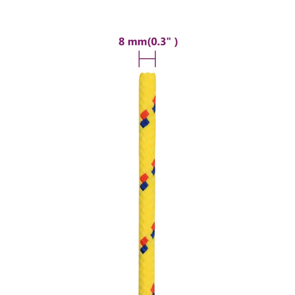 Bootsseil Gelb 8 mm 50 m Polypropylen