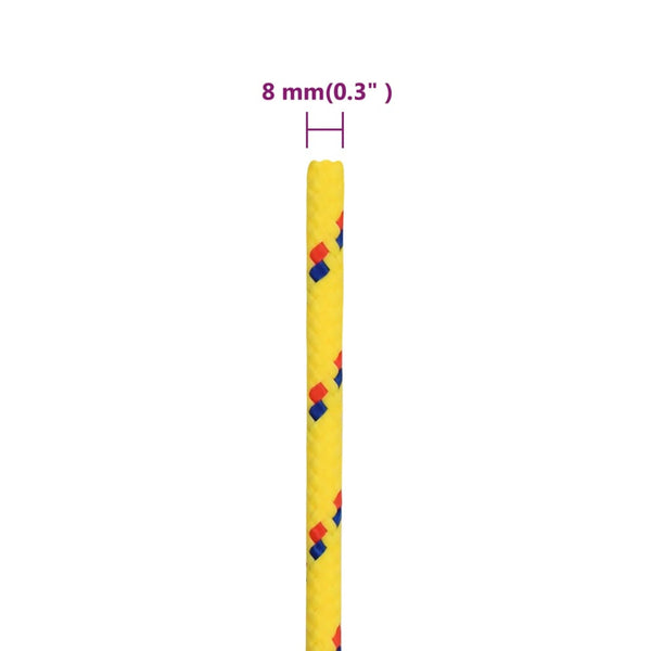 Bootsseil Gelb 8 mm 500 m Polypropylen
