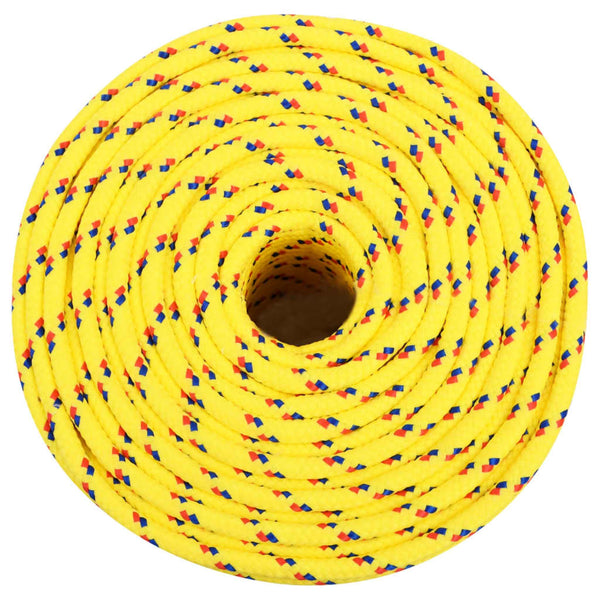 vidaXL Corde de Bateau Jaune 10 mm 500 m Polypropylène