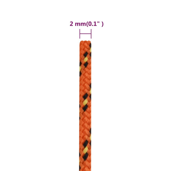 Bootsseil Orange 2 mm 50 m Polypropylen