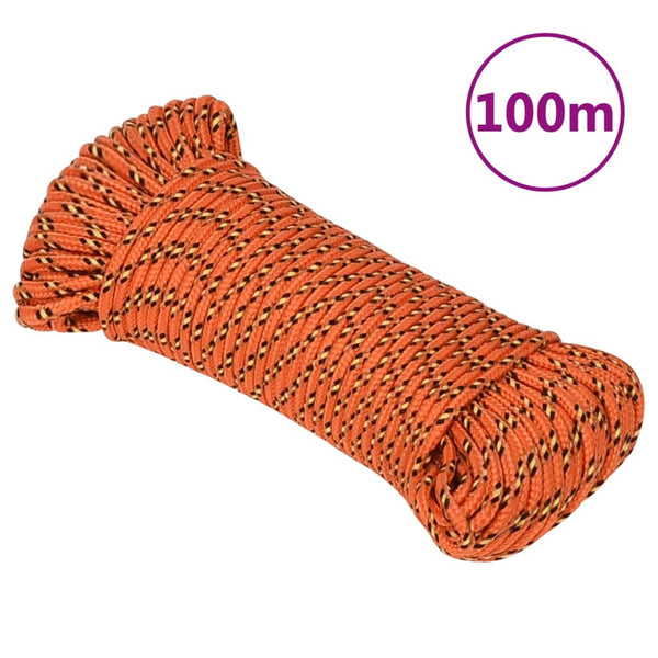 Bootsseil Orange 3 mm 100 m Polypropylen