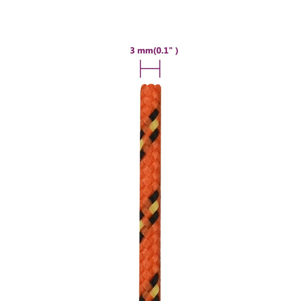 Bootsseil Orange 3 mm 100 m Polypropylen