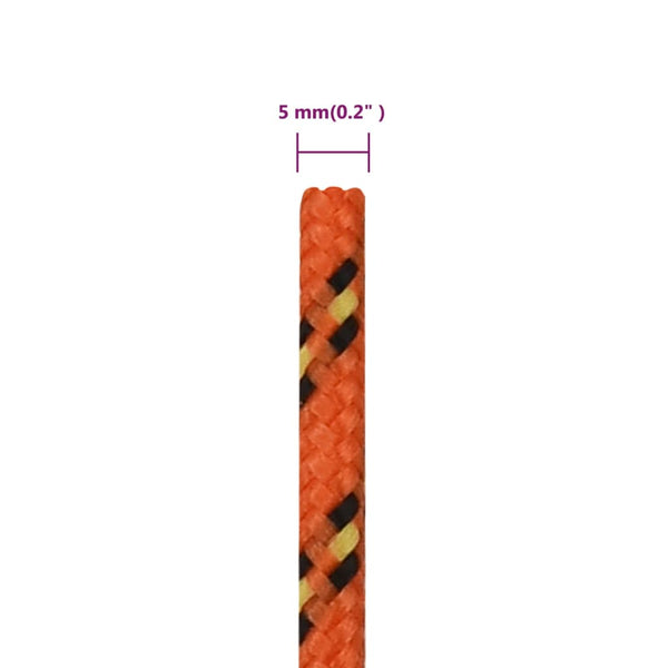 Bootsseil Orange 5 mm 50 m Polypropylen