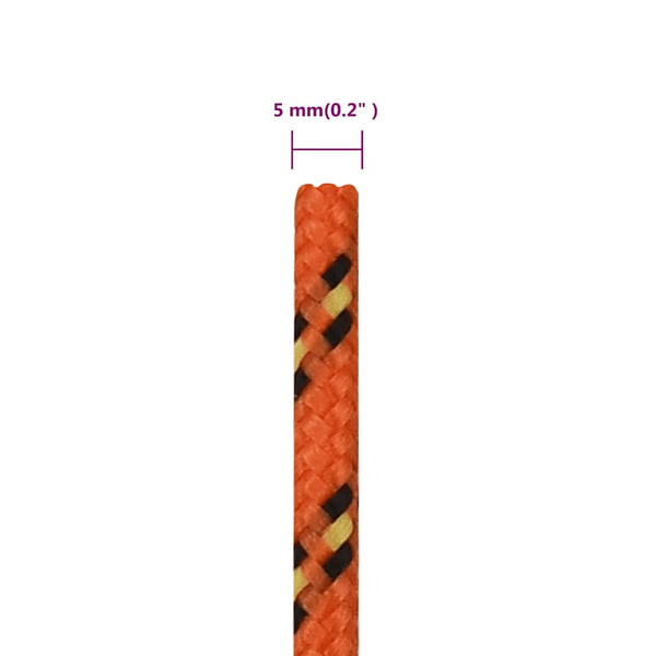 Bootsseil Orange 5 mm 250 m Polypropylen