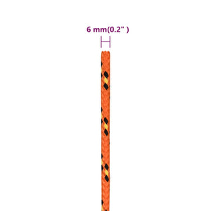Bootsseil Orange 6 mm 100 m Polypropylen
